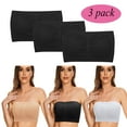 thumbnail image 1 of FOCUSSEXY 3-Pack Strapless Tube Tops for Women with Built-in Bra Causal Strapless Basic Sexy Tube Top, 1 of 8