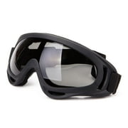 C.F.GOGGLE FOCUSSEXY Black and Clear Skiing and Snowboarding and Skydiving and Skating and Shooting Sport Goggles