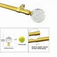 thumbnail image 1 of FOCUSSEXY Curtain Rod for Windows, 3/4 Inch Standard Drapery Rod Adjustable Length 28-48/48-86/66-120 Inches, Decorative Crystal Window Treatment Curtain Rod with Round Clear Crystal Glass Finials, 1 of 6