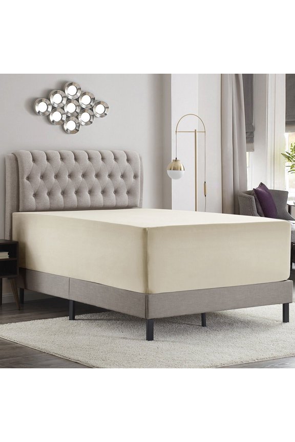 Deep Pocket Fitted Sheet 18"-21" Full Size Bed Sheet Extra Deep Pocket Fitted Sheet Wrinkle Free Sheet Microfiber Sheets, Twin/Full/Queen/King/California King/Twin xl