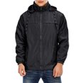 thumbnail image 1 of FOCUSSEXY Men's Jacket Hooded Windbreaker Big and Tall Outdoor Lightweight Windbreaker Hoodies Jacket Sport Casual Lightweight Hooded Outdoor activities Jacket, 1 of 8