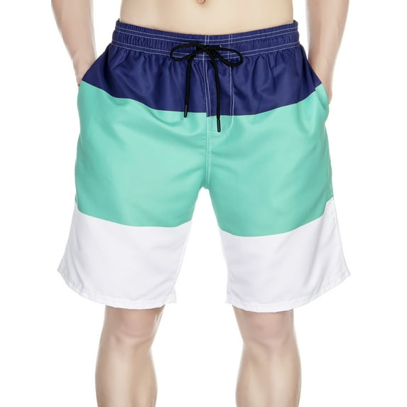 FOCUSSEXY Mens Quick Dry Swim Shorts Swim Trunks Mens Bathing Suits Mens Swim Trunk Beach Pants Swimwear with Mesh Lining, Elastic Waistband, Big and Tall