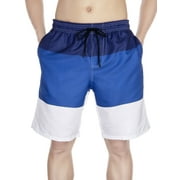 FOCUSSEXY Mens Quick Dry Swim Shorts Swim Trunks Mens Bathing Suits Mens Swim Trunk Beach Pants Swimwear with Mesh Lining, Elastic Waistband, Big and Tall