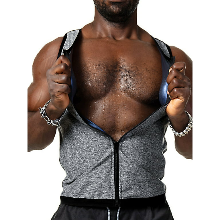 FOCUSSEXY Mens Waist Trainer Vest Neoprene Corset Tank Top Sauna Sweat  Workout Body Shaper Sauna Corset Vest Hot Sweat Shirt Body Shaper Waist  Trainer