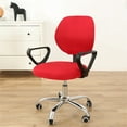 thumbnail image 1 of FOCUSSEXY Office Chair Cover Computer Desk Chair Covers Stretchable Anti-Dust Universal Split Rotating Swivel Chair Slipcover Protector 2 Piece, , Office Gift for Women Men, 1 of 5