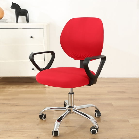 FOCUSSEXY Office Chair Cover Computer Desk Chair Covers Stretchable Anti-Dust Universal Split Rotating Swivel Chair Slipcover Protector 2 Piece, , Office Gift for Women Men