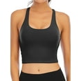 thumbnail image 1 of FOCUSSEXY Womens Padded Sports Bra Longline Camisole Summer Tank Tops Vest Women Casual Crop Tops Shirt Sleeveless Blouse Camisole Yoga Bras, 1 of 8