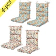thumbnail image 1 of FOCUSSEXY Polyester Outdoor Chaise Lounge Cushion - Set of 4, Triangle Pattern + Sunflower, 1 of 7