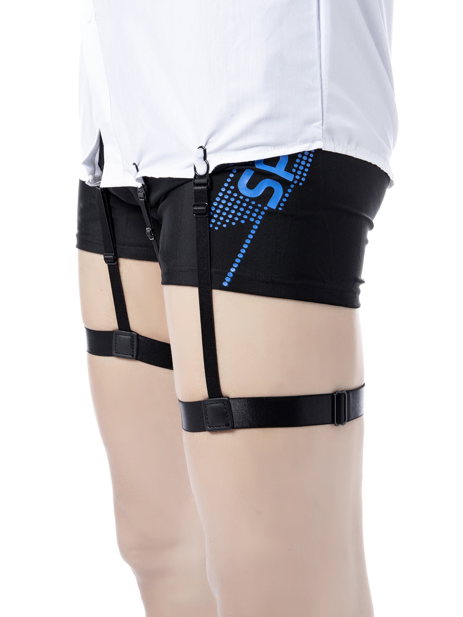 FOCUSSEXY Shirt Stays Adjustable Elastic Shirt Holder Shirt Suspenders Non slip Garter Stays Shirt Keepers Garter Men Women Dress Shirt Holder Straps