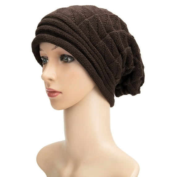 FOCUSSEXY Beanie Hats for Women Men Knitted Crochet Casual Cap Solid Color Warm Winter Knitting Hat Knitted Cap Warm Beanie Hat Running Beanie Hat