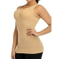 thumbnail image 1 of FOCUSSEXY Women Shapewear Tank Tops Tummy Control Camisole Underskirts Shapewear Body Shaper Slimming Compression Top Vest Plus Size Padded Tank Top, 1 of 7