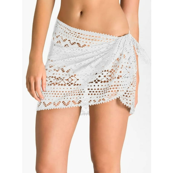 FOCUSSEXY Women's Summer Cover Up Skirt Swim Skirt Swimwear Sarong Wrap Beach Dress Swimwear Swim Shorts Cover Up Hollow Out