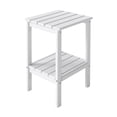 thumbnail image 1 of FODINGHILL 2-Tier Tall Outdoor Side Table, HDPE All Weather Patio Adirondack End Table, Plastic Table for Porch Garden Indoor, White, 1 of 8