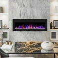 thumbnail image 1 of FODINGHILL 50" Insert Wall Mounted Electric Fireplace, Low-Noise Fireplace Heater Mantel Features a Touch Screen, 700W / 1400W, 1 of 12