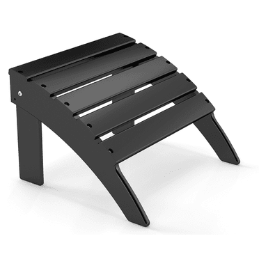 FODINGHILL Adirondack Outdoor Ottoman, HDPE Patio Foot Rest, All Weather Folding Foot Stool for Adirondack Chair, for Patio Backyard Pool Porch Lawn, Black