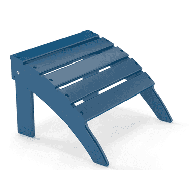 FODINGHILL Adirondack Outdoor Ottoman, HDPE Patio Foot Rest, All Weather Folding Foot Stool for Adirondack Chair, for Patio Backyard Pool Porch Lawn, Blue