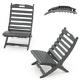 thumbnail image 1 of FODINGHILL Xavier Adirondack Folding Chairs Set of 2 , HDPE Outdoor Adirondack Folding Chairs, Patio Chairs，Weather Resistant，Grey, 1 of 11