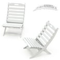 thumbnail image 1 of FODINGHILL Folding Adirondack Xavier Chairs set of 2, HDPE All-Weather Portable Fire-Pit Chair for Outdoor Beach Deck Poolside Garden Patio Porch Fishing, White, 1 of 12