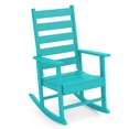 thumbnail image 1 of FODINGHILL HDPE Rocking Chair Outdoor,HDPE All Weather Patio Rocker for Porch,Garden,Balcony,Aqua, 1 of 9