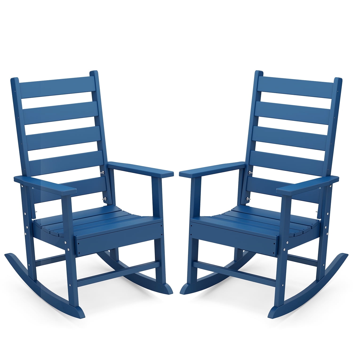 FODINGHILL Outdoor Rocking Chair Set of 2,HDPE All Weather Patio Rocker ...