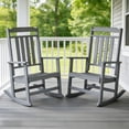 thumbnail image 1 of FODINGHILL Outdoor Rocking Chair Set of 2,HDPE All Weather Patio Rocking Chair for Porch Garden Deck,Grey, 1 of 11
