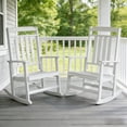 thumbnail image 1 of FODINGHILL Outdoor Rocking Chair Set of 2,HDPE All Weather Patio Rocking Chair for Porch Garden Deck,White, 1 of 11