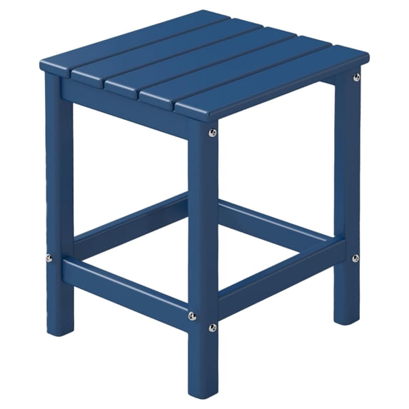 FODINGHILL Outdoor Side Table,All Weather HDPE Adirondack Patio Table,Square End Table for Pool Balcony Deck Porch Lawn Backyard,Blue