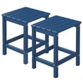 thumbnail image 1 of FODINGHILL Outdoor Side Table Set of 2,All Weather HDPE Adirondack Patio Table,Square End Table for Pool Balcony Deck Porch Lawn Backyard,Blue, 1 of 9