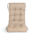 thumbnail image 1 of FODINGHILL Rocking Chair Cushions,Polyester Weatherproof Outdoor High Back Rocker Chairs Cushion with Ties,Thickened Seat for Patio,Beige, 1 of 10