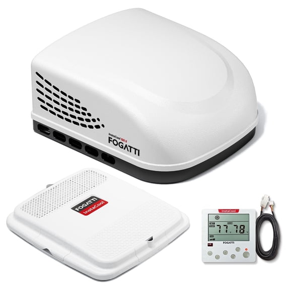 Fogatti RV Rooftop Air Conditioner 15000 BTU InstaCool Unit with R32 Refrigerant, Wired Controller and ADB