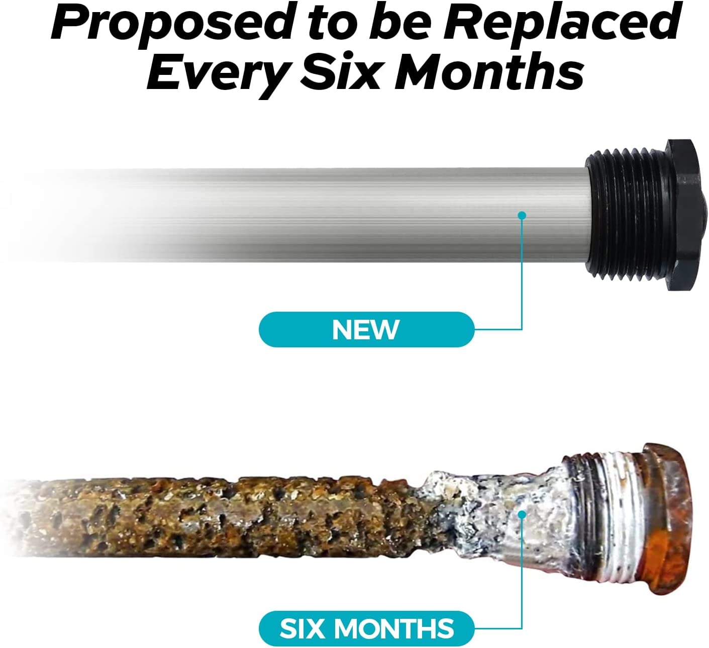 FOGATTI Tank Water Heater Magnesium Anode Rod