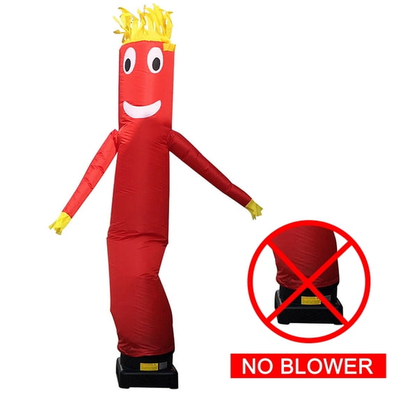 FOGGBET 10FT Inflatable Tube Men, Blow Up Giant Wacky Waving Flailing Arms Human Model for Business Store Party(Red)-without pump