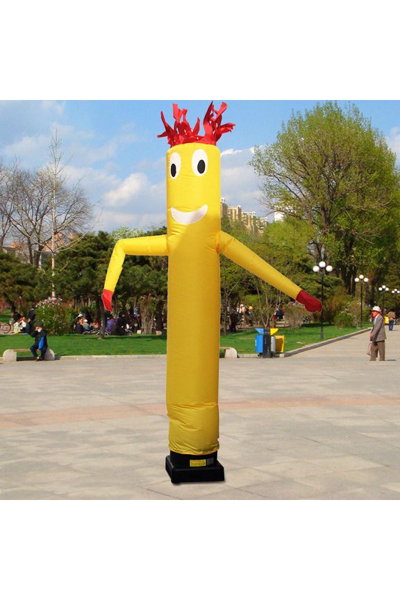 10ft Inflatable Tube Man, Wacky Waving Inflatable Tube Guy, Sky Dancer, Inflatable Dancing Man for Advertising Party Decoration, 10ft X 18inch, Yellow