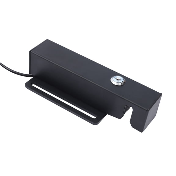 FOGGBET 12-24V Automatic Electric Gate Lock for Swing Gate Opener Gate Operator System Device with 3*Rolling Teeth,Galvanized Iron Black, Working Temperature 0-45 Min. Approx. 2S, Max. Approx. 6.5S
