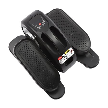 FOGGBET 2 in 1 Under Mini Under Desk Elliptical -17*14*8.66 in 5-Speed,Auto Mode, LED Screen,Remote Control,55.1 lbs Capacity,6.07ft Cord - Ideal for Home/Office Leg Exercises(Silver&Black)