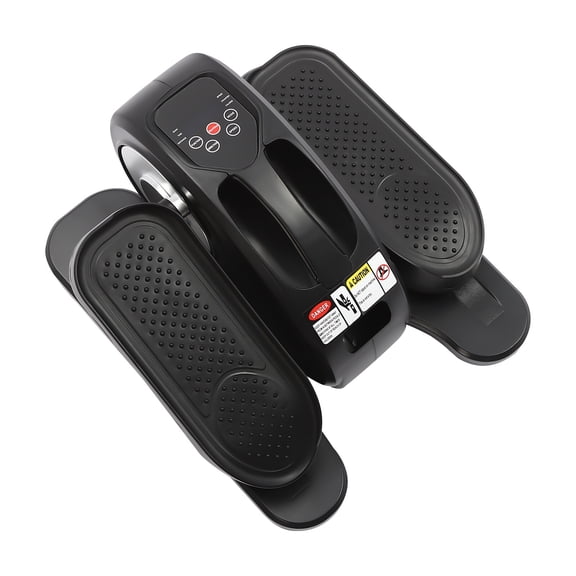 FOGGBET 2 in 1 Under Mini Under Desk Elliptical -17*14*8.66 in 5-Speed,Auto Mode, LED Screen,Remote Control,55.1 lbs Capacity,6.07ft Cord - Ideal for Home/Office Leg Exercises(Silver&Black)