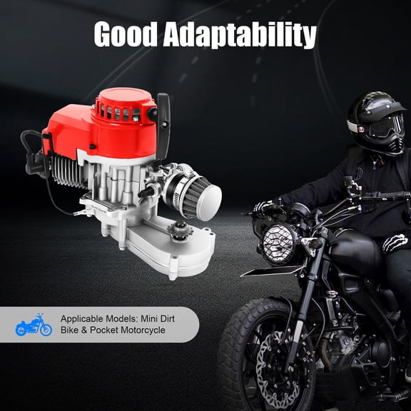 FOGGBET 2 Stroke Racing Engine Motor 49cc Pocket/Quad/Dirt Bike Pull Start