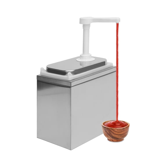FOGGBET 2L Large Capacity Sauce Pump Dispenser Single Head for Buffet Restaurant Coffee Tea Shop Kitchen Use