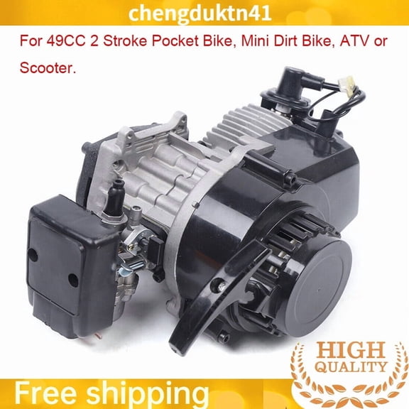 FOGGBET 49cc 2 Stroke Racing Engine Motor For Bike Mini Pocket Quad Dirt Bike ATV