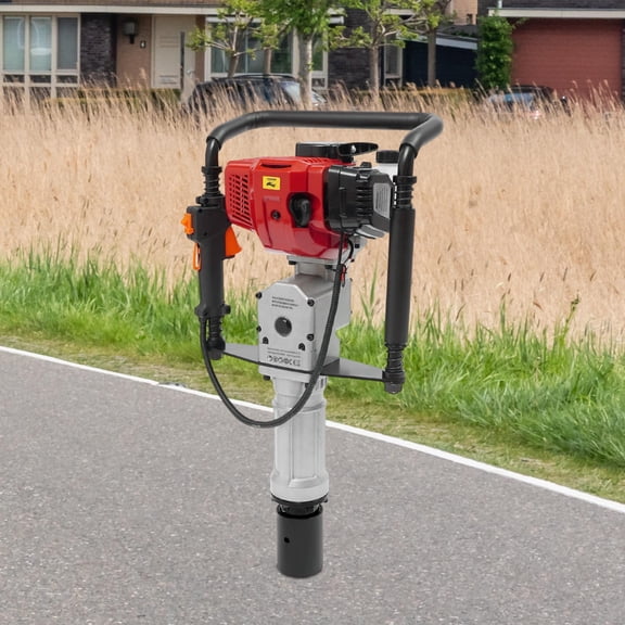 FOGGBET 52CC Gas Powered T-Post Driver, 6500RPM, 2-Stroke Fence Post Driver, Hand Pull Start Push Pile for Forestry Seedlings, Vineyard Brackets