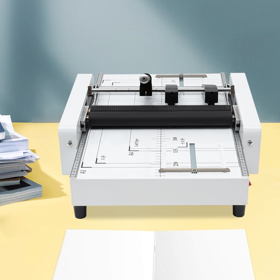 FOGGBET A3 Booklet Folding Binding Machine ZY-1B Paper Stapling Making Book Stapler Office 50 Staple 60W 110 V