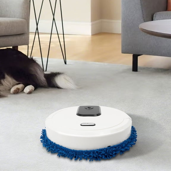 FOGGBET Automatic USB Rechargeable Floor Mopping Machine  Wet & Dry Robot Cleaner with Spray Humidifying Function, HighSpeed 10,000RPM Cleaning, 60Min Runtime for Hard Floors, Pet Hair & Stains