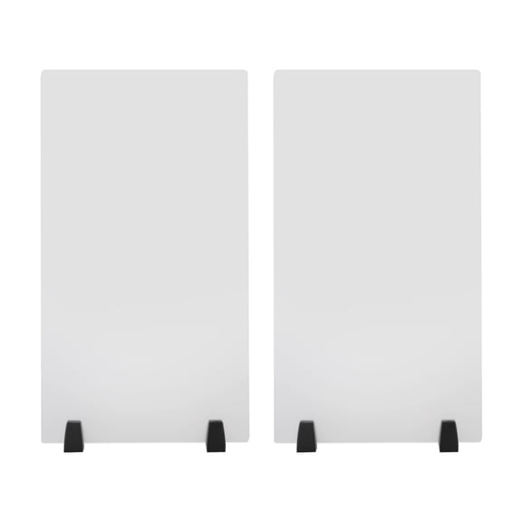 FOGGBET Clamp-on Acrylic Desk Dividers 30 X 18 inch Office Partitions 2 Dual Frosted Plexiglass Dividers Desk Privacy Panels for Enhanced Focus and Productivity Ideal for Work and Study Environments