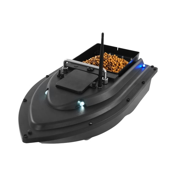FOGGBET Fishing Bait Boat with 16 GPS Points, Dual Motors Automatic Return & LED Screen 4.4lbs Load Capacity 1968.5ft Range Remote Control Fishing Drone for Lake & Reservoir (2 Batteries 5200mAh)
