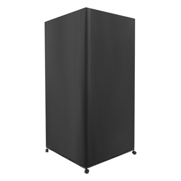 FOGGBET Fitting Room, Portable Dressing Room Frame with 4 Wheels Movable Changing Room Accommodate 3-4 People, 88.18 lbs Capacity for Clothing Store, Boutiques, Office,Temporary Privacy Space (Black)