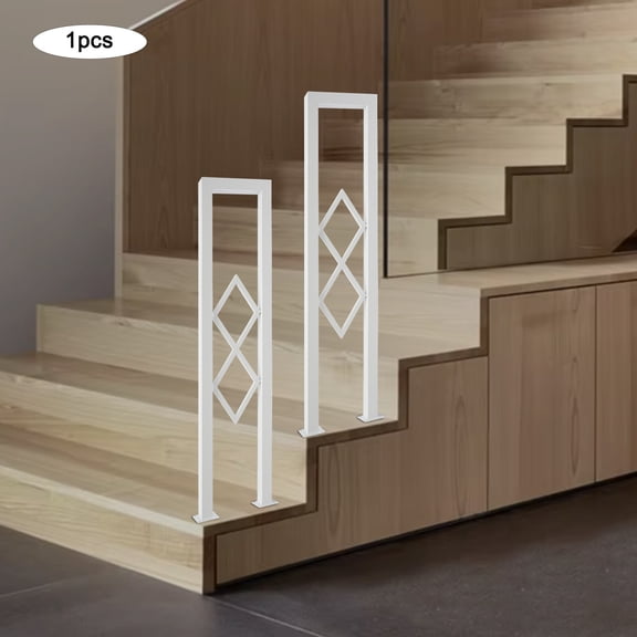 FOGGBET Hand Rails, Handrail, 85cm Stair Handrail, Steel Wall Mount Hand Rail for Steps, 440.92 lbs Load Capacity, Indoor Railing, Safety Grab Bar for Elderly, White