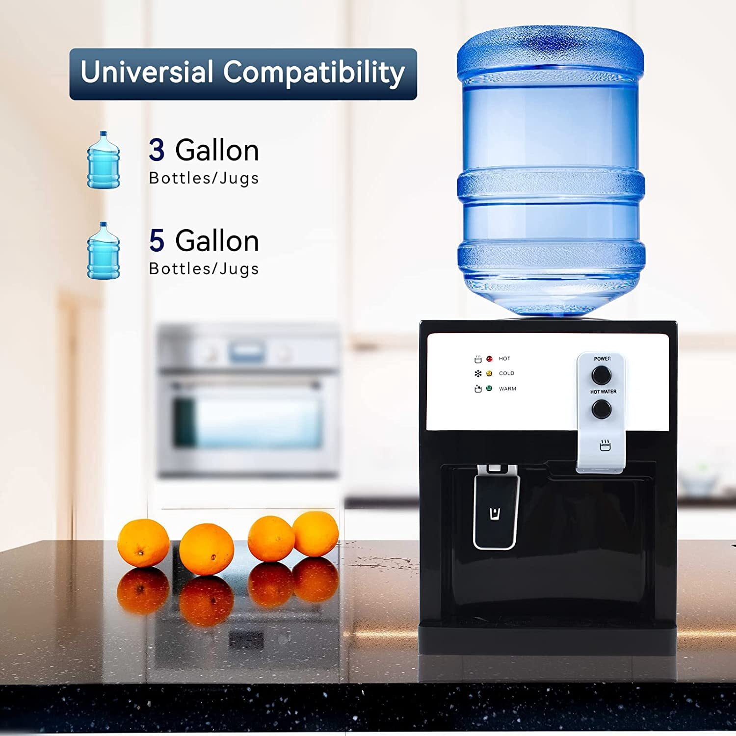 FOGGBET Hot and Cold Water Dispenser for 3 to 5 Gallon Bottles  3 Temperature Settings