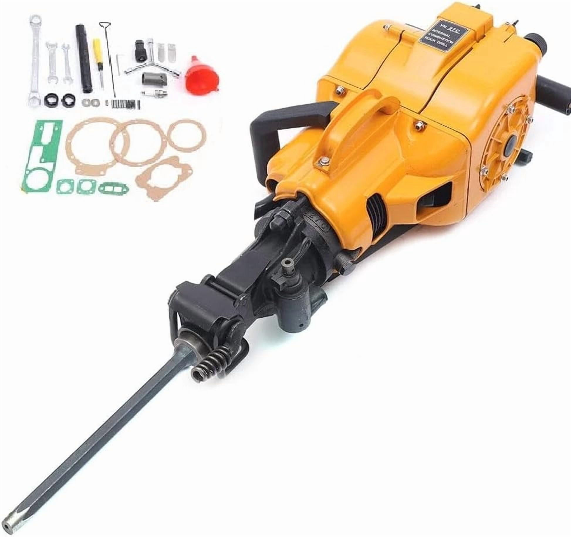 FOGGBET Jack Hammer Gasoline Rock Drill Internal Combustion Breaker Hammer Drilling Tool Heavy Duty Electric Jack Hammer Concrete Breaker Drill Kit