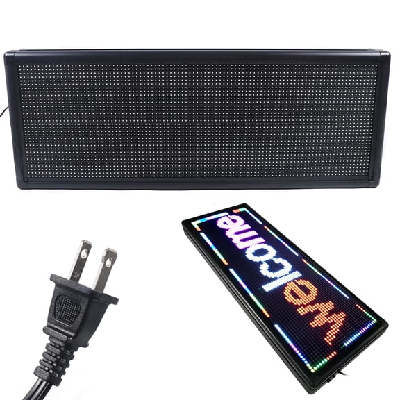 FOGGBET LED Sign 40X15" 3Color Programmable Scrolling Message Display Board Advertising