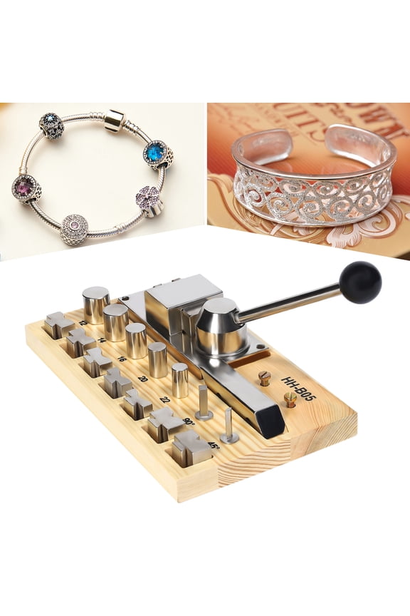 FOGGBET Making Jewelry Ring Bender Tool Hand Crank Ring Bracelet Press Bending Machine